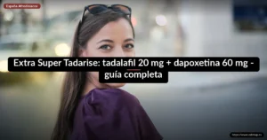 Extra Super Tadarise: tadalafil 20 mg + dapoxetina 60 mg - guía completa